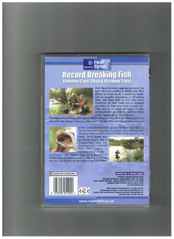 DVD - Record Breaking Fish -- Common Carp, Chub & Rainbow Trout