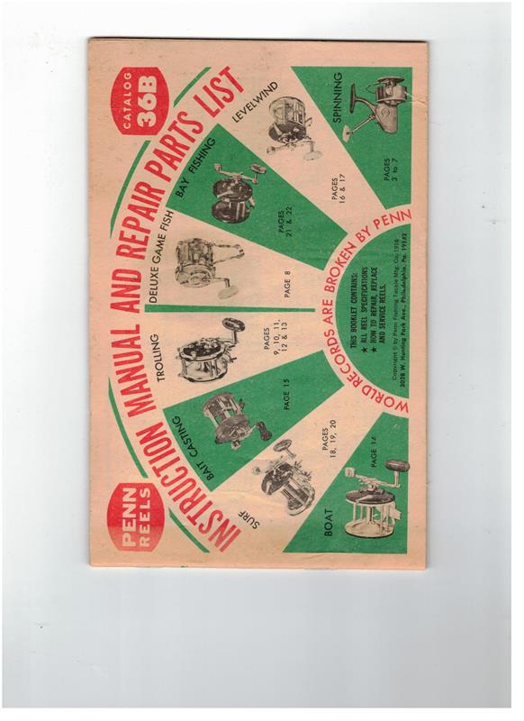 Instruction manual and repair parts list ? Catalog 36 B