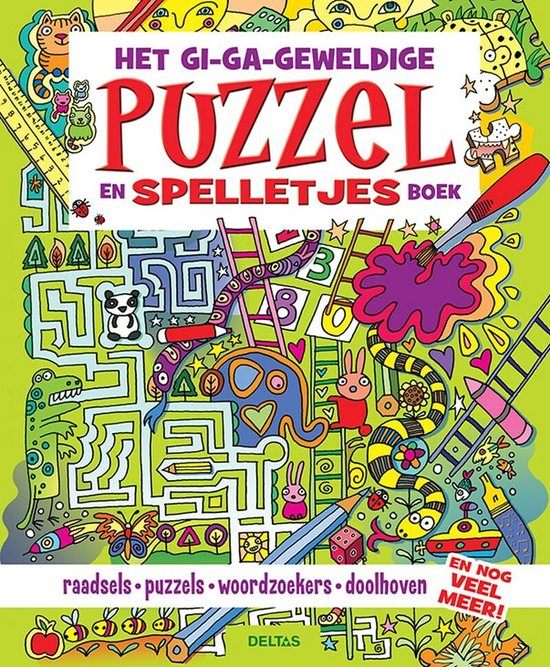 Deltas Het Gi-ga-geweldige Puzzel- En Spelletjesboek