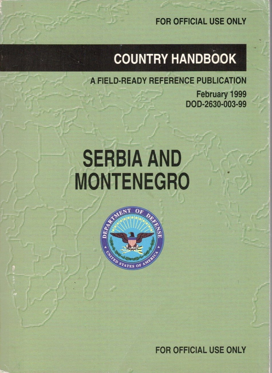 Country Handbook 1999 - Serbia and Montenegro ( veterans / veteranen )