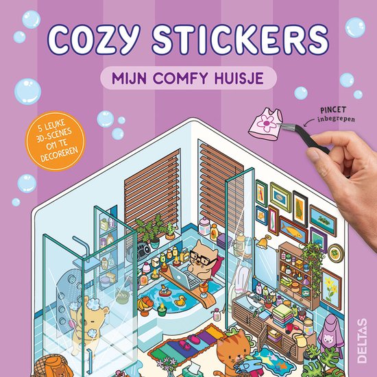 Cozy Stickers - Mijn comfy huisje 5 leuke 3D-scènes om te decoreren