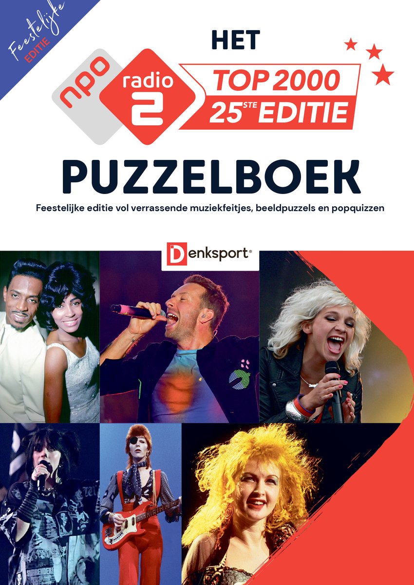 Denksport - Het Top 2000 Puzzelboek - Feestelijke editie