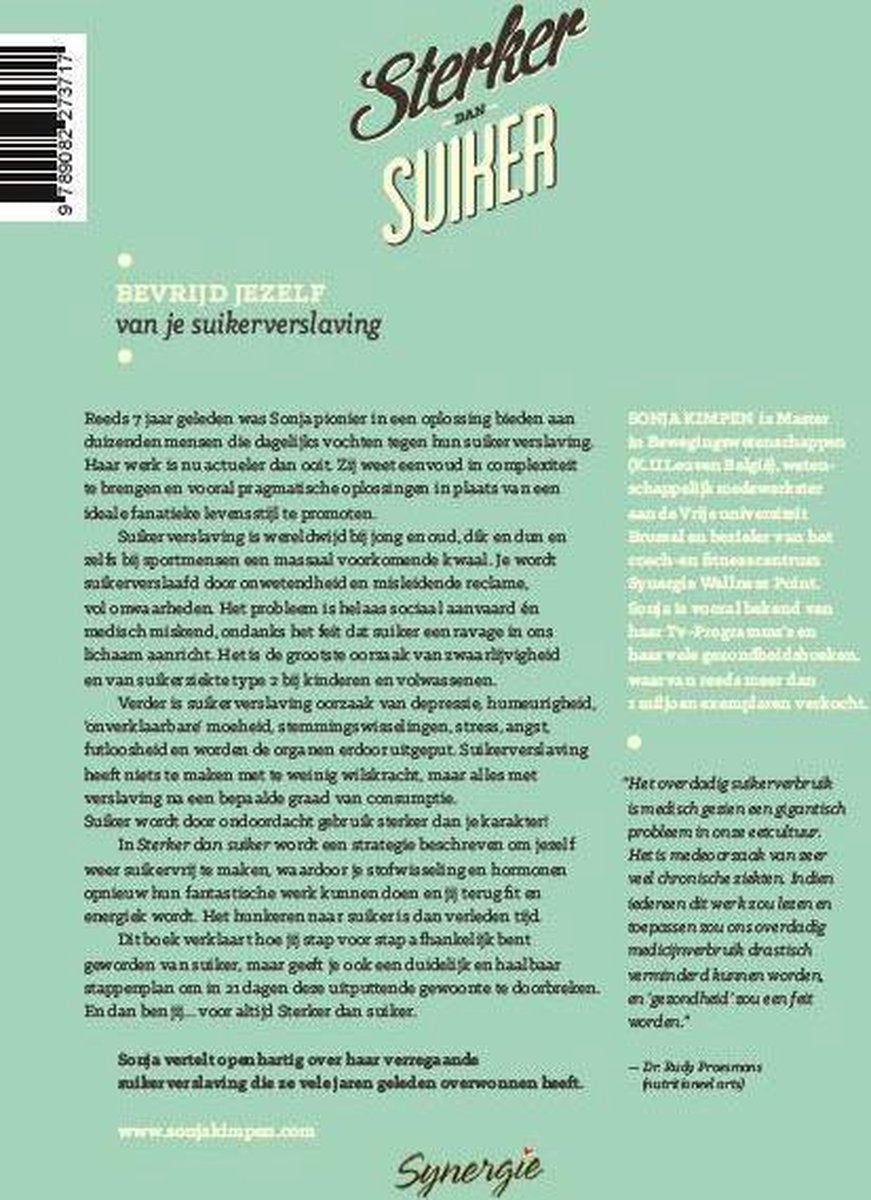 Sterker dan suiker  --  bevrijd jezelf van je suikerverslaving