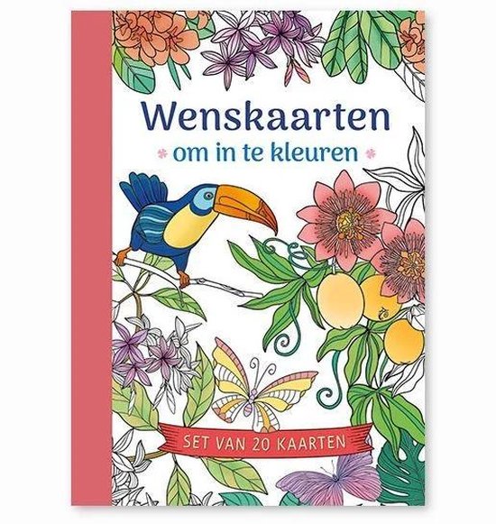 Wenskaarten om in te kleuren Set van 20 kaarten